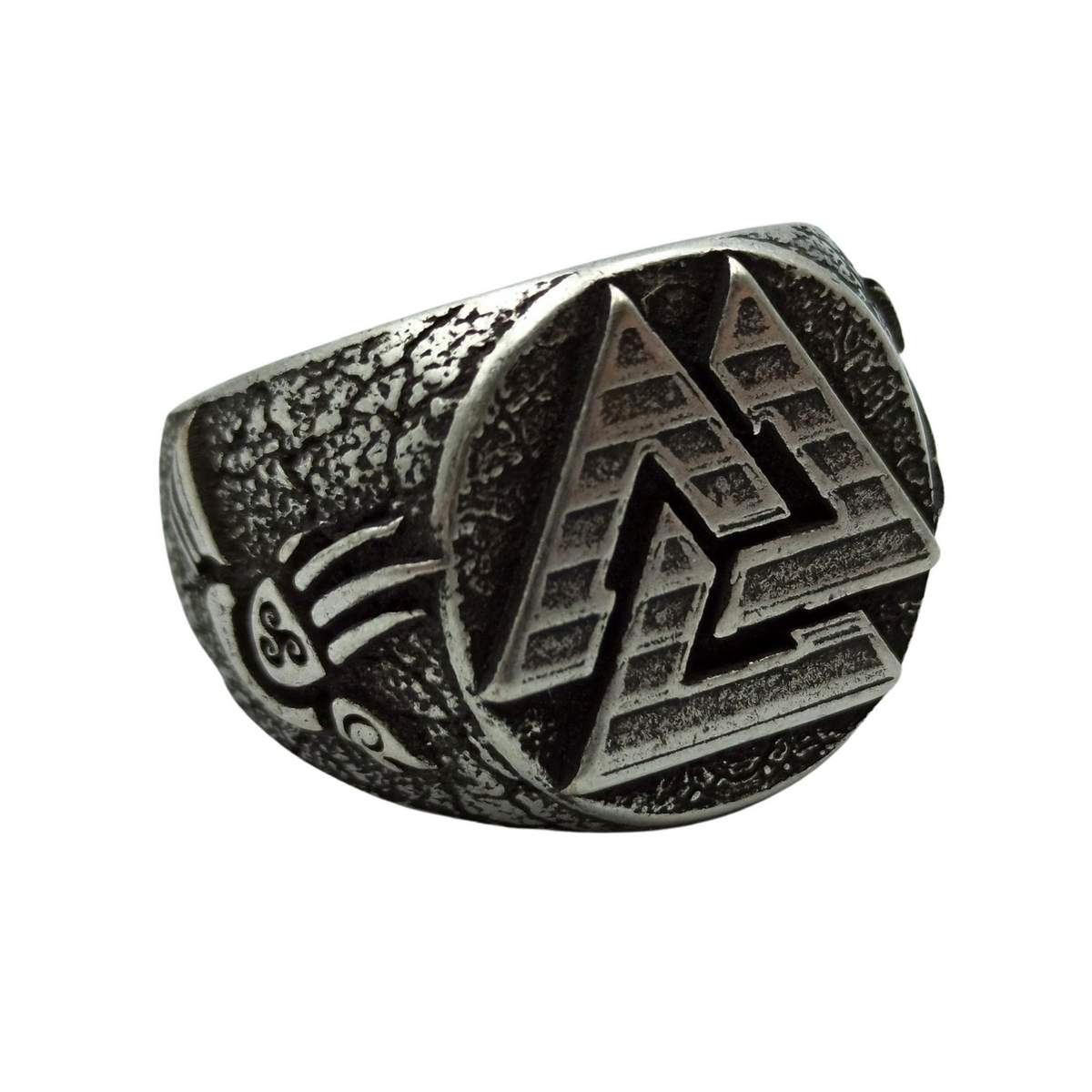Valknut ring 6 US Silver plating