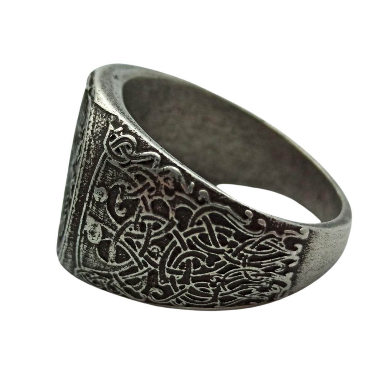 Viking compass signet ring