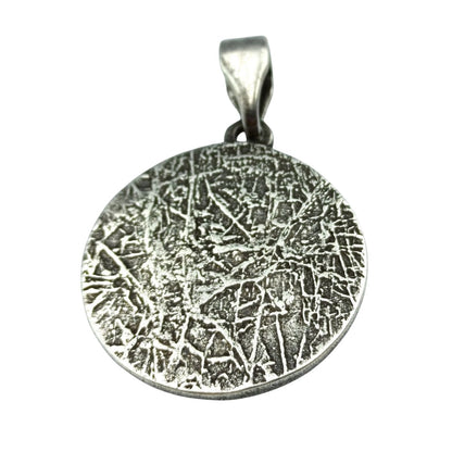 Vegvisir in circle of Elder Futhark runes silver plated pendant   