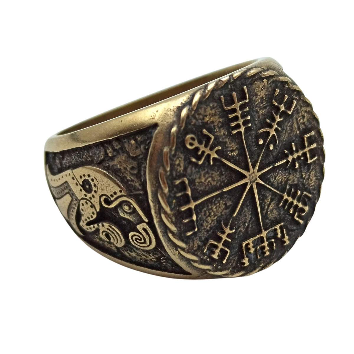 Vegvisir signet ring Viking compass ring