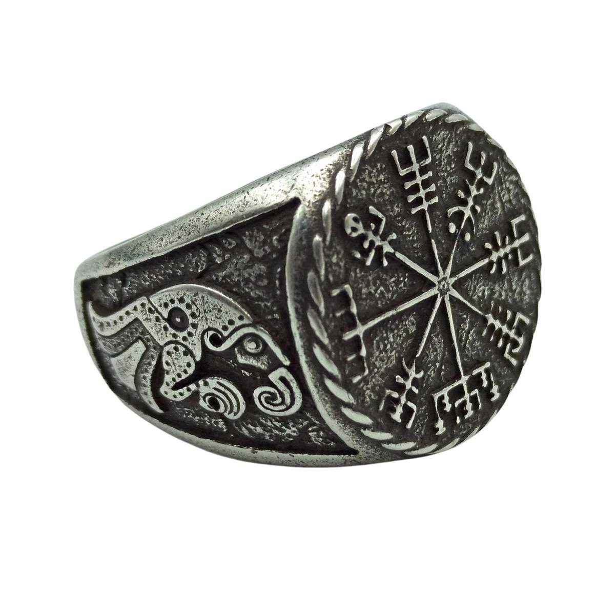 Vegvisir signet ring Viking compass ring