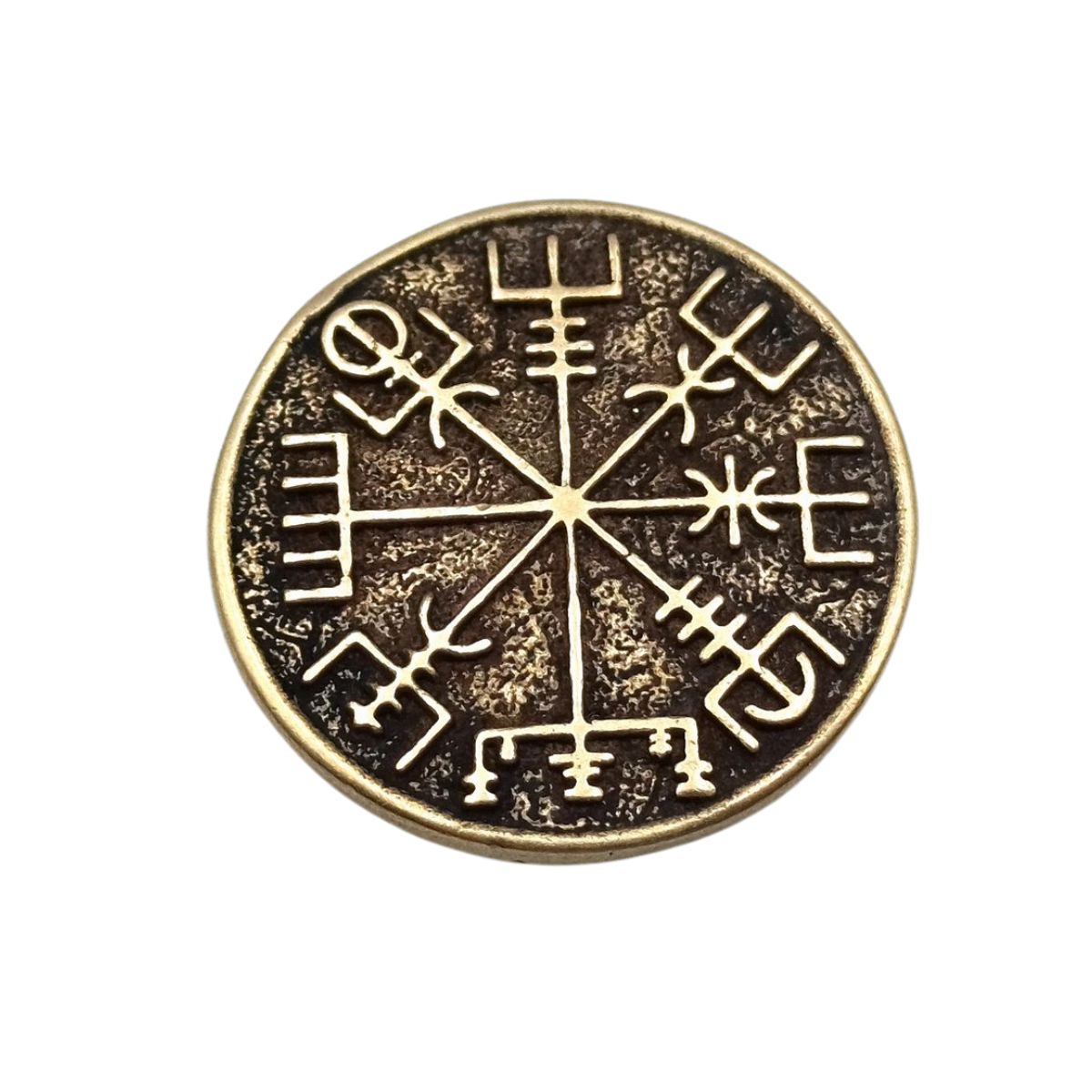 Vegvisir rune paracord bead Bronze