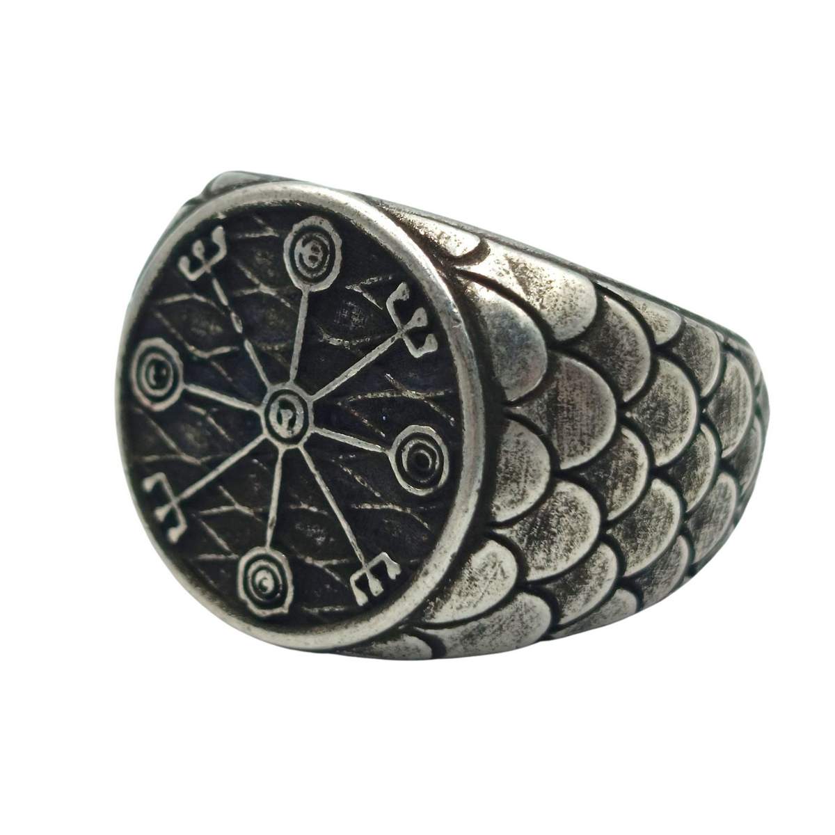 Veidistafur stave ring 6 US Silver plating