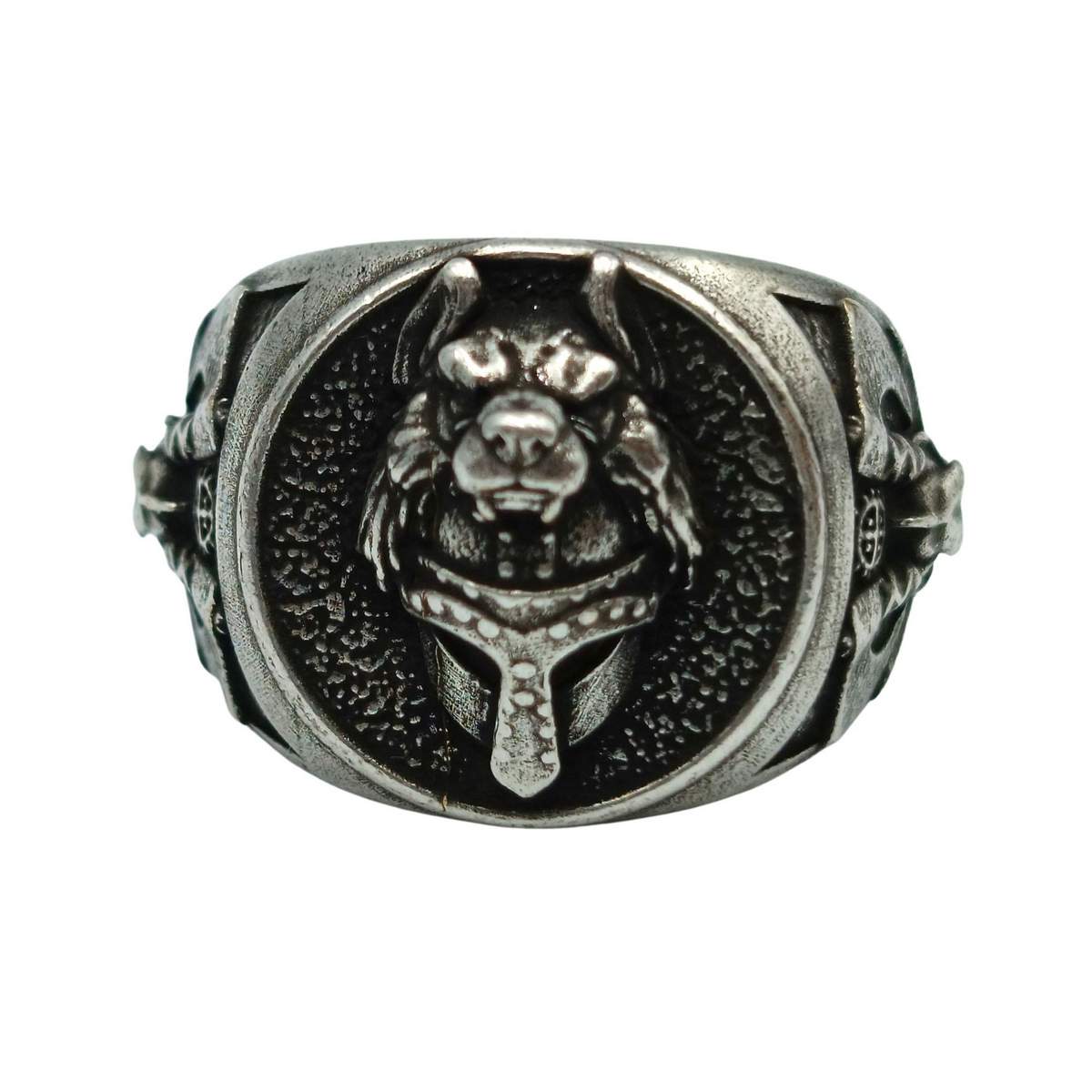 Viking warrior wolf ring