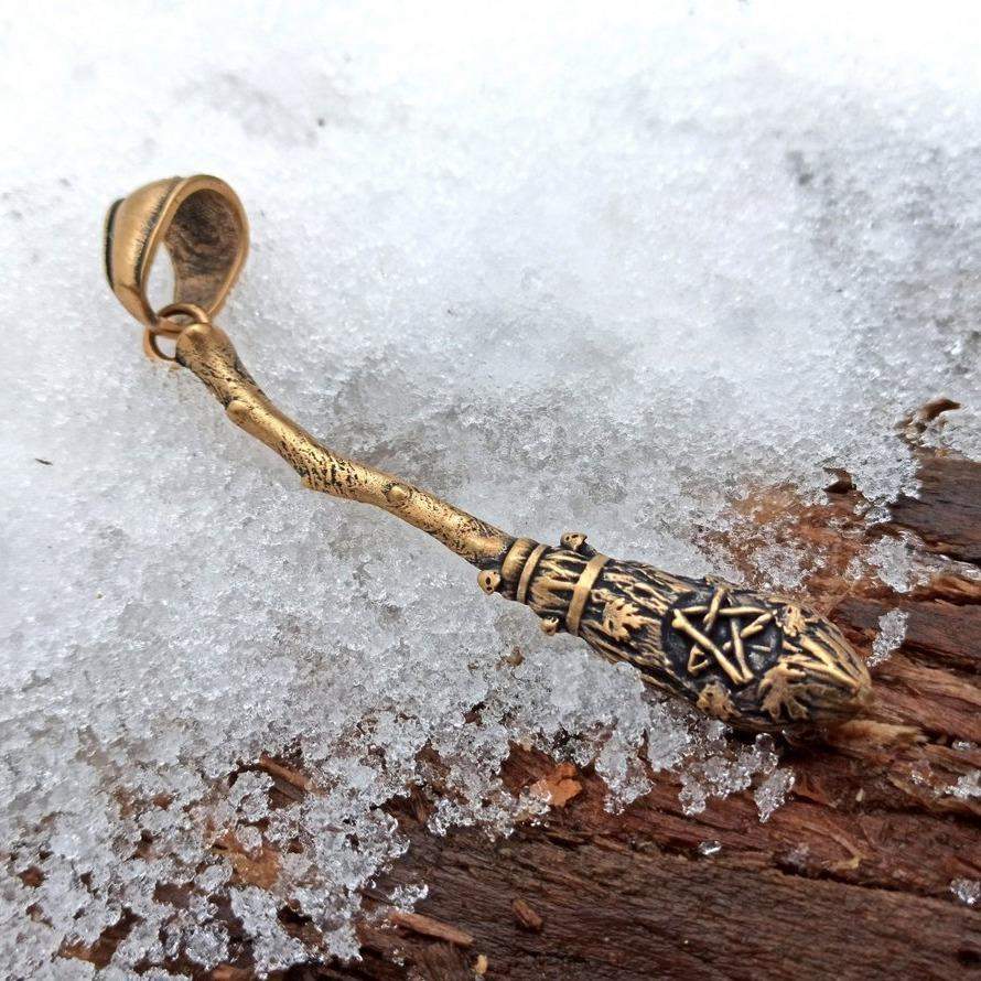 Witch broom pendant