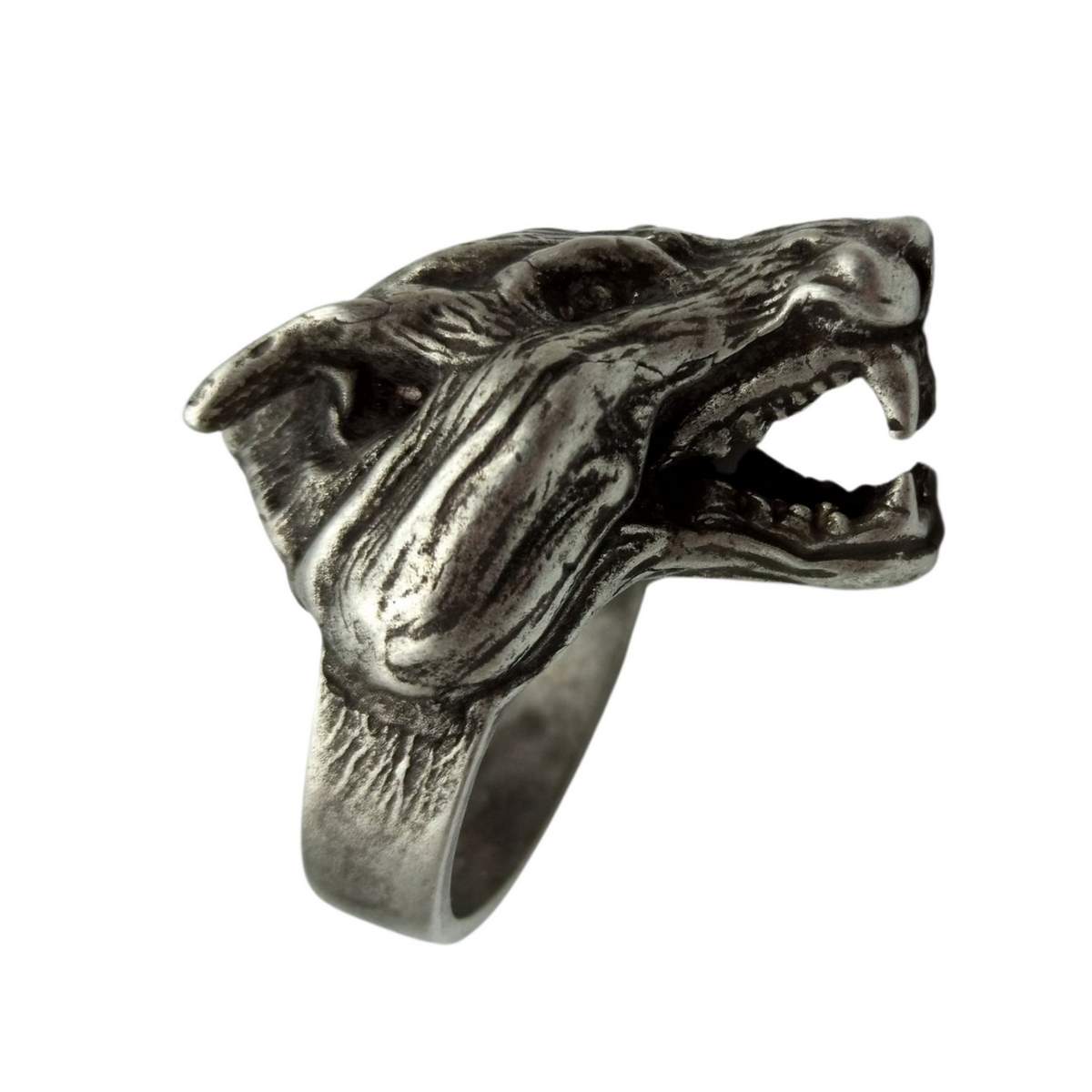 Fenrir Wolf ring 6 US Silver plating