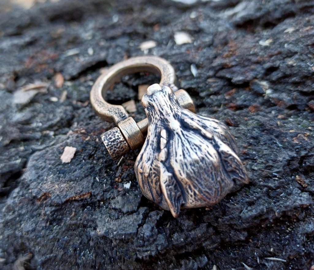 Wolf head paracord Shackle clasp for paracord bracelet