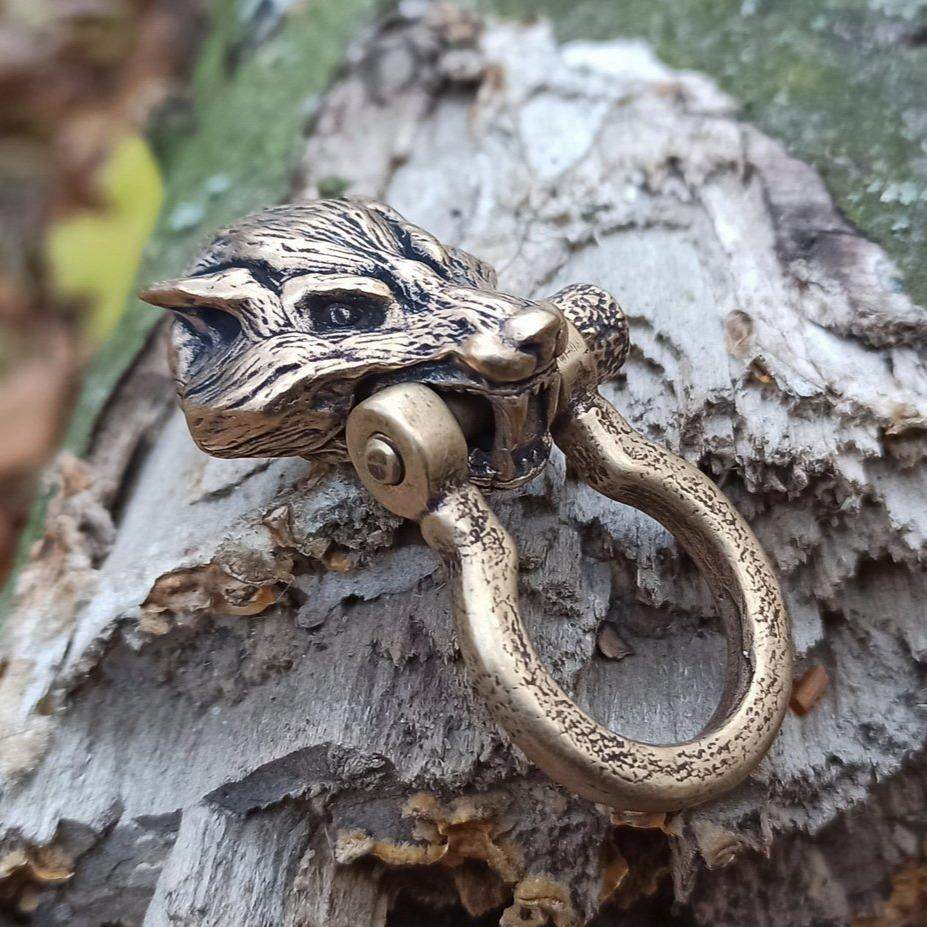 Wolf head paracord Shackle clasp for paracord bracelet