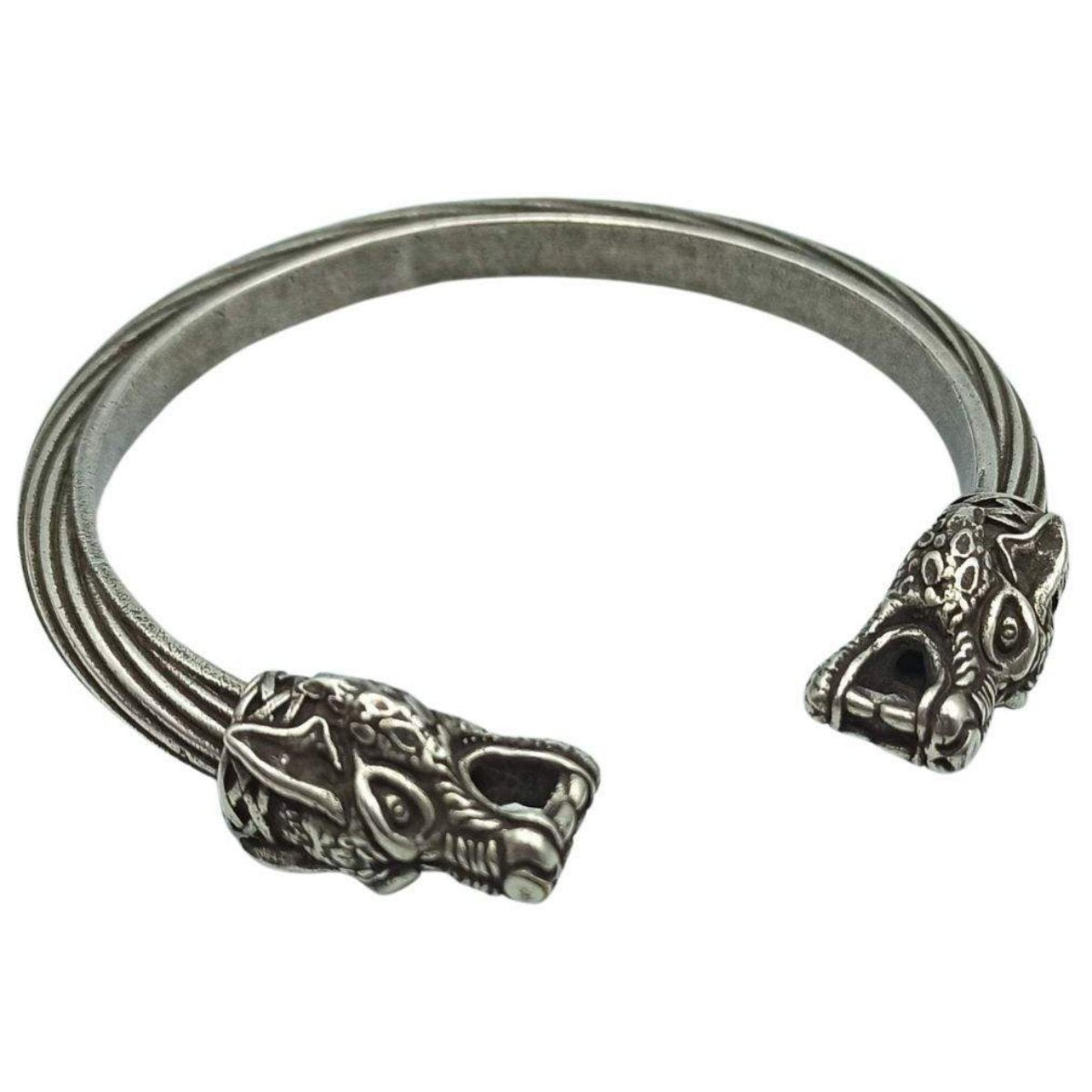 Wolf arm ring Viking bracelet Silver plating