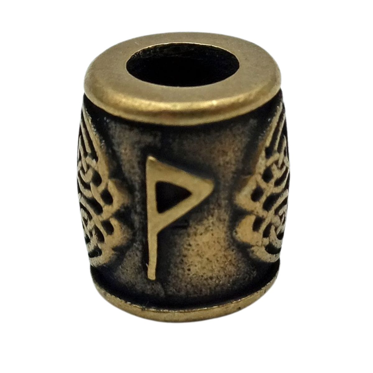 Wunjo rune bead Bronze