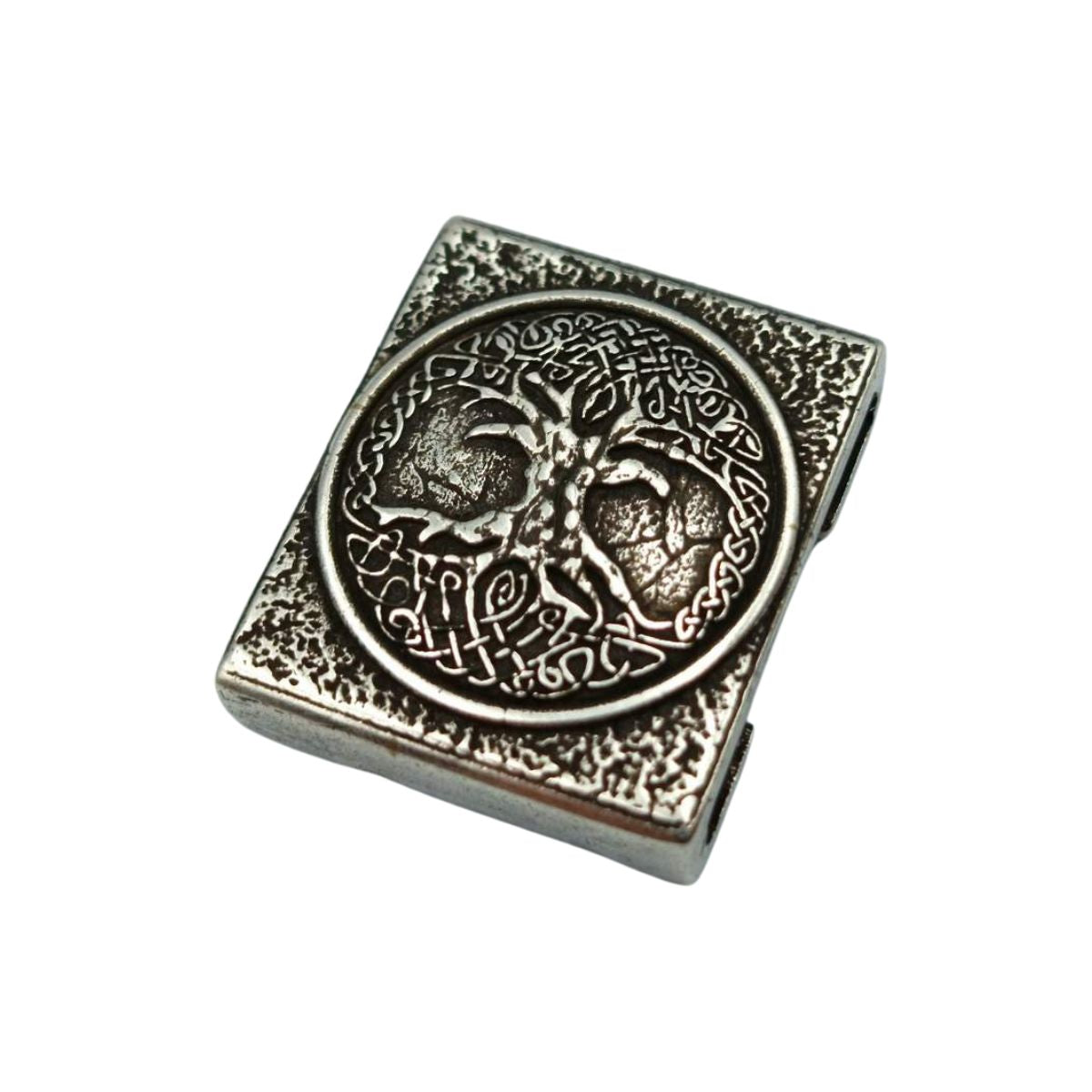 Yggdrasil tree molle clip Silver plated bronze