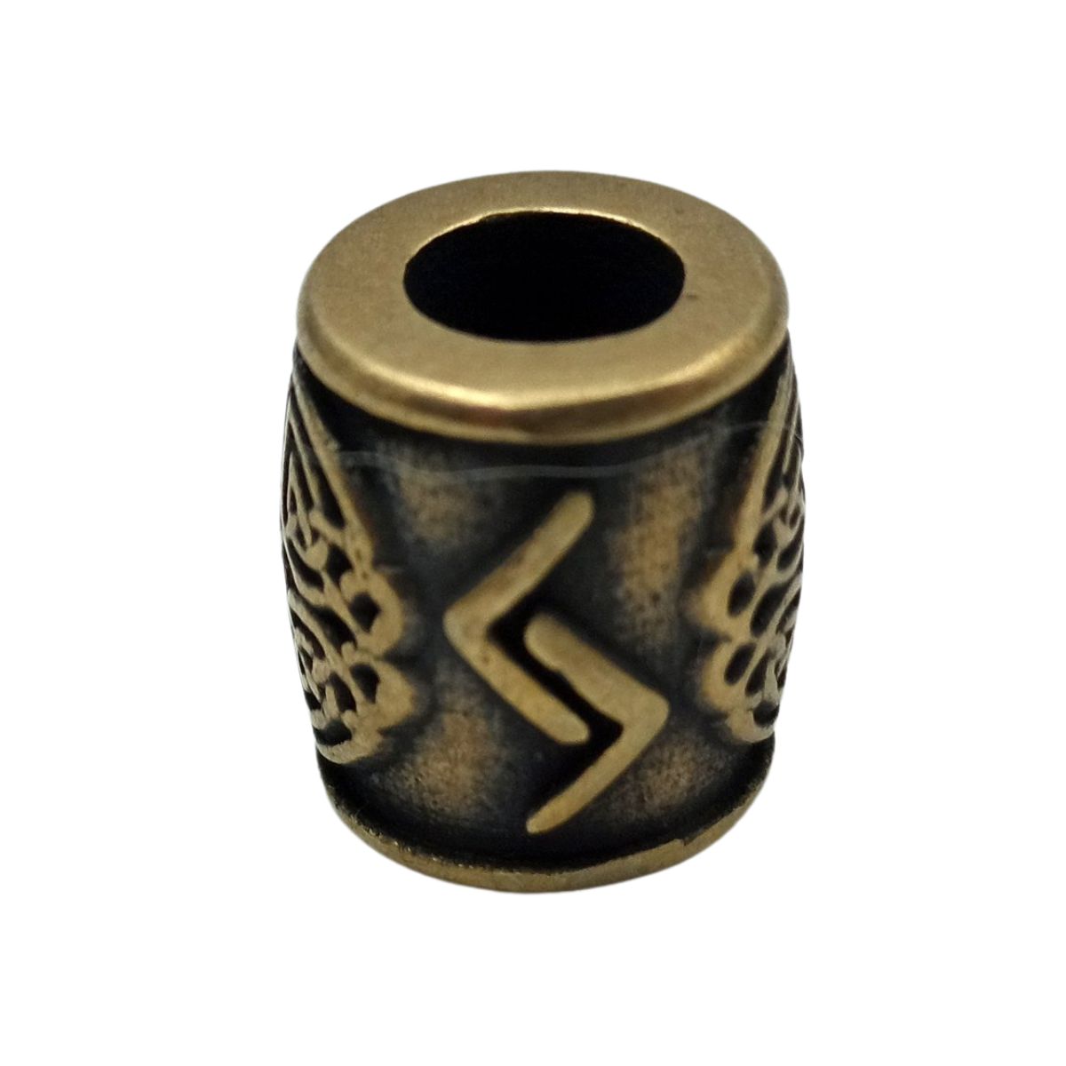 Jera rune bronze bead Bronze