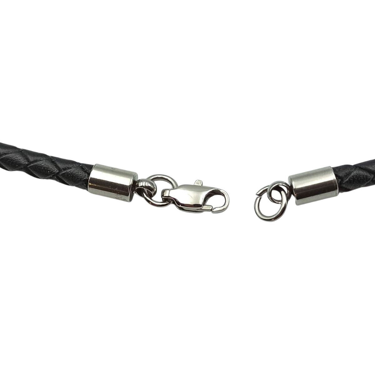 Braided leather necklace for pendant