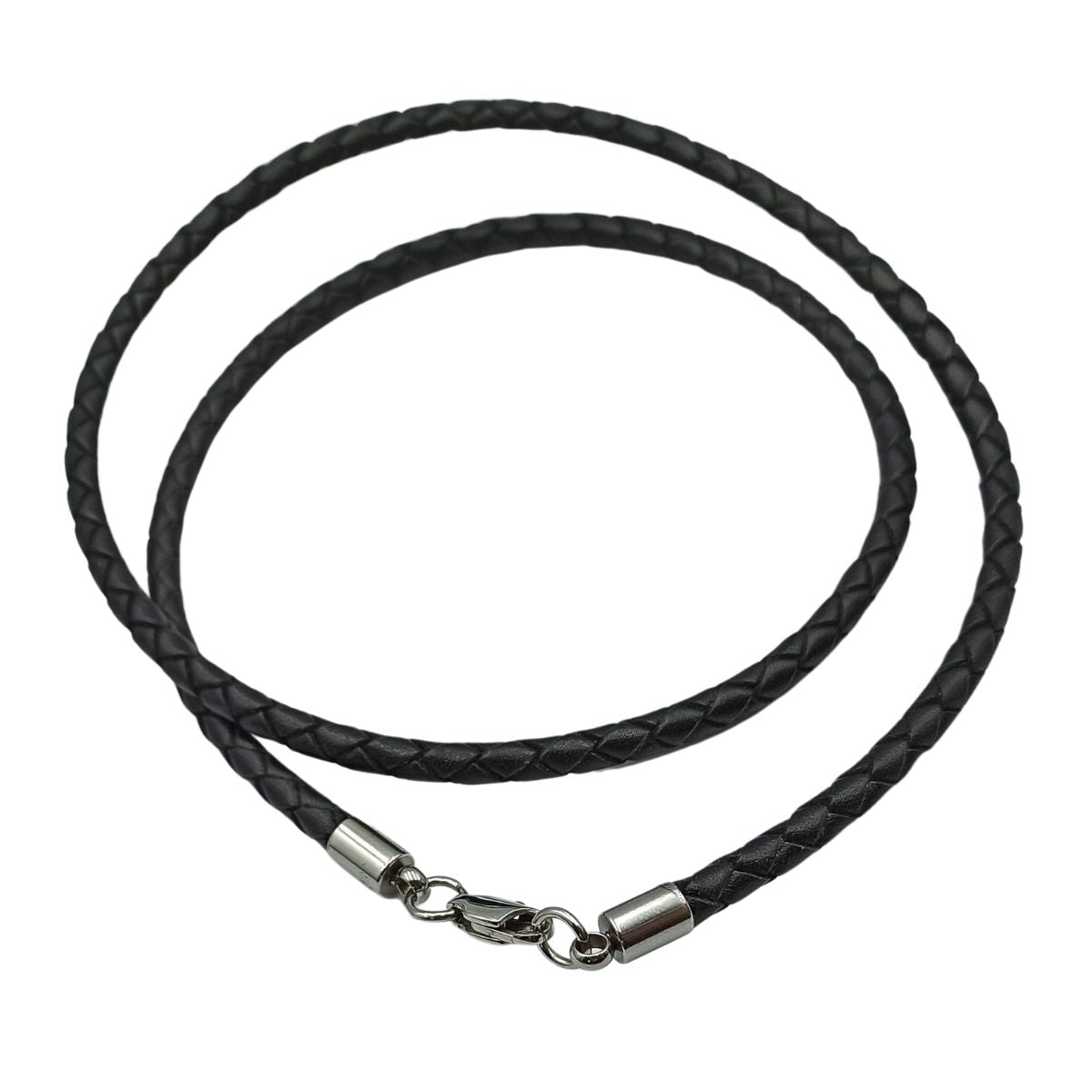 Braided leather necklace for pendant