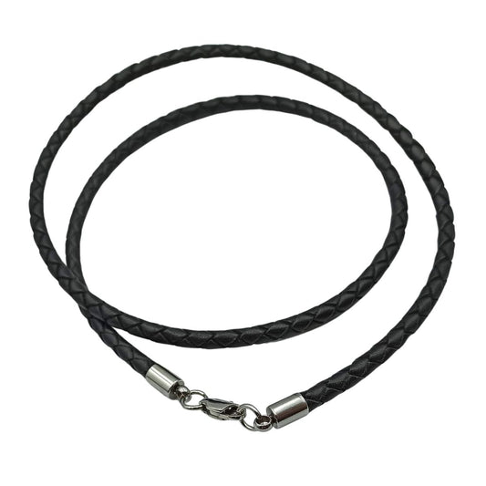 Braided leather necklace for pendant