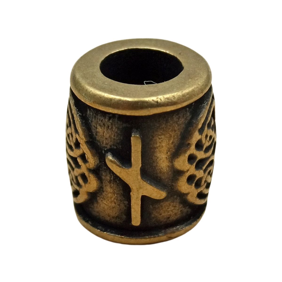 Nauthiz rune bead Bronze