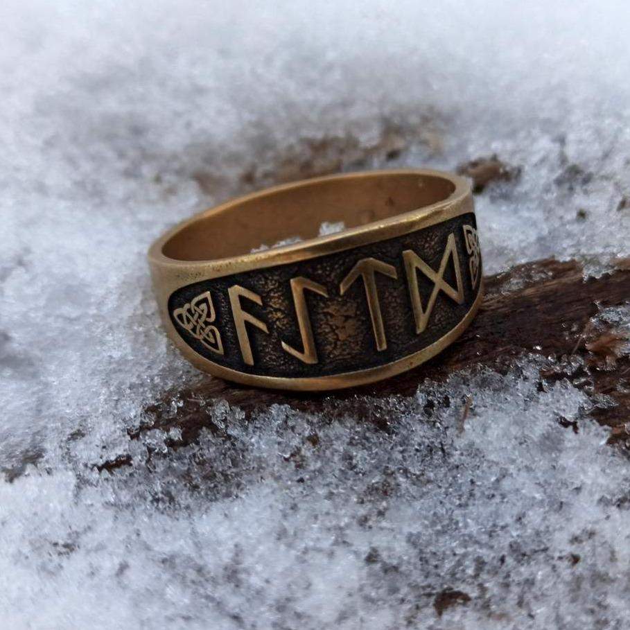 Norse runes ring