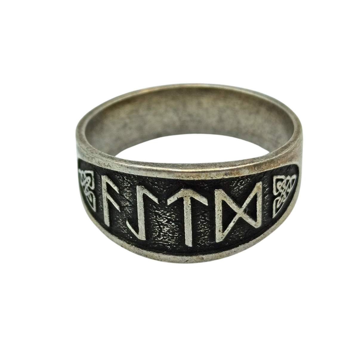 Norse runes ring 6 US Silver plating