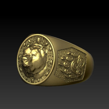 Viking bear ring