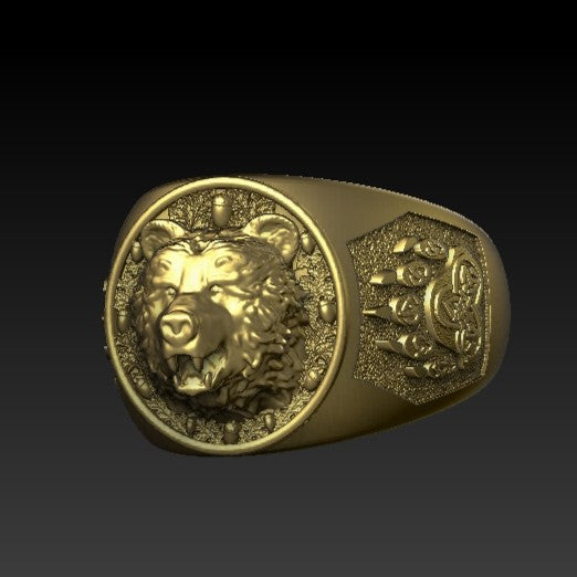 Viking bear ring v2