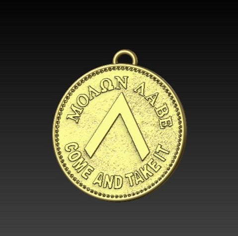 Spartan shield pendant