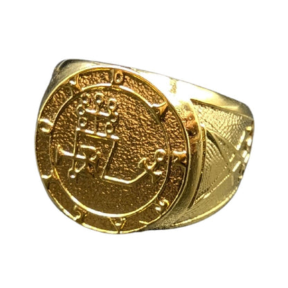 Dantalion sigil ring from bronze 6 US Gold Plated bronze