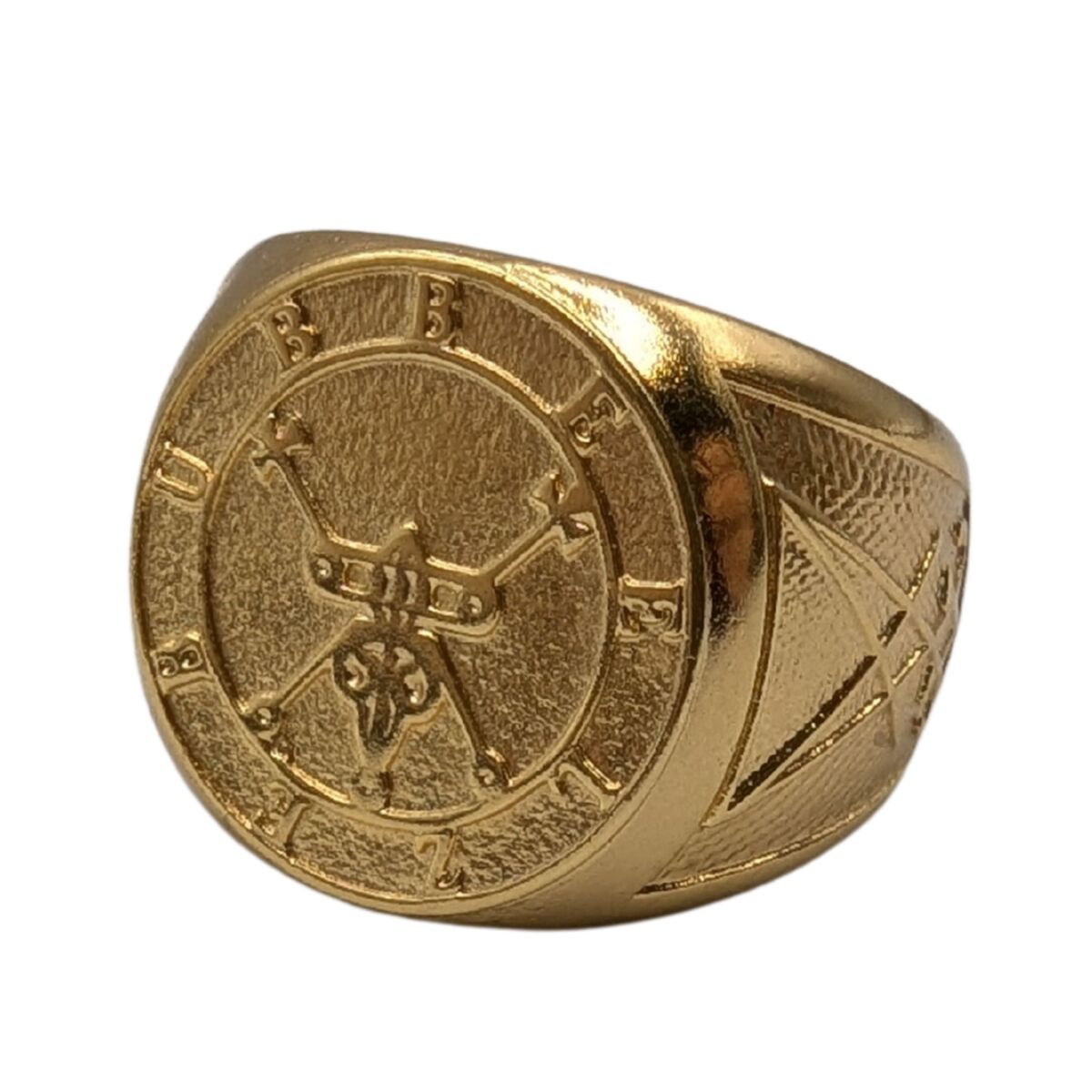 Beelzebub sigil ring 6 US Gold plating
