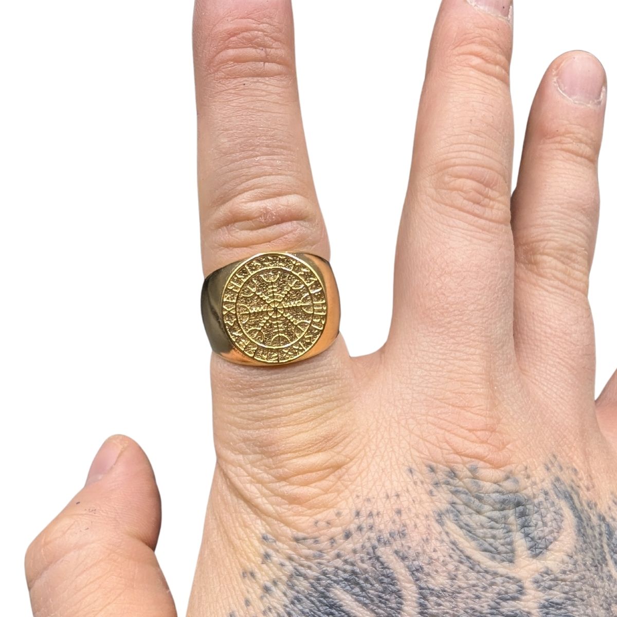 Helm of Awe rune bronze ring