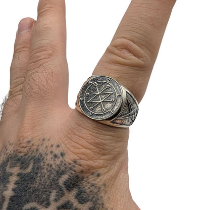 Azazel sigil demon silver ring