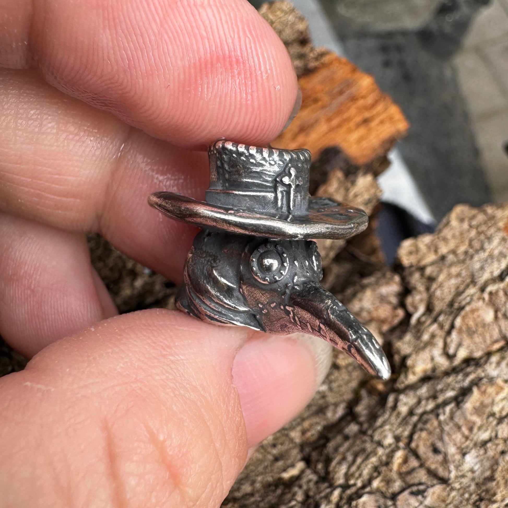 Plague doctor paracord bead