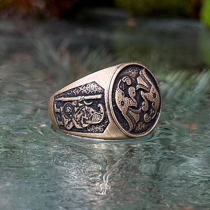 Norse ravens ring