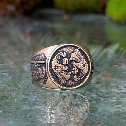 Norse ravens ring