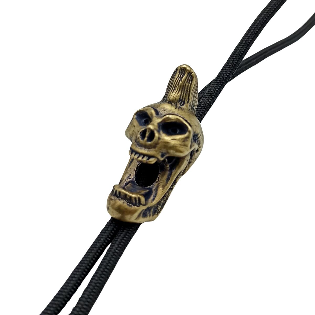 Psychobilly skull paracord bead