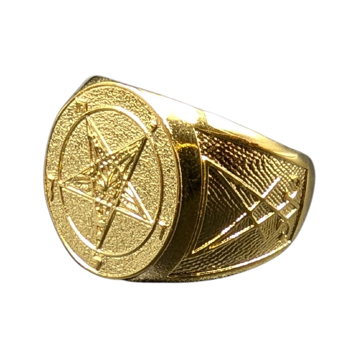 Baphomet sigil ring from bronze