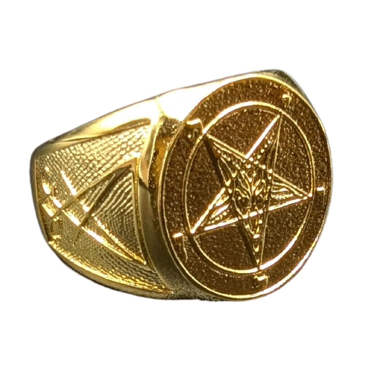 Baphomet sigil ring from bronze