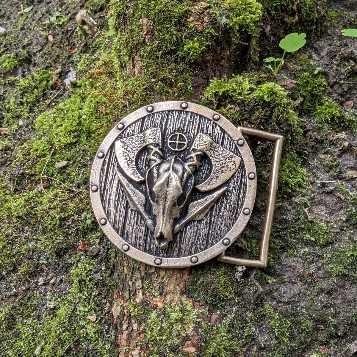 Wolf Skull Viking belt buckle from bronze   