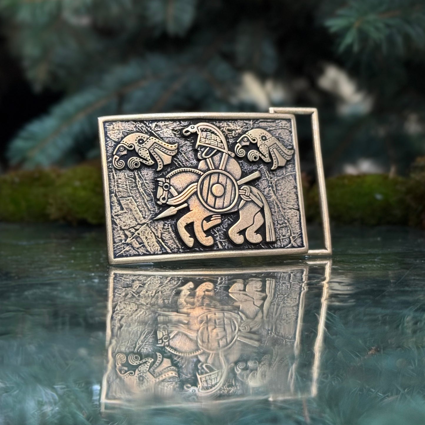 Horseman from Vendel belt buckle