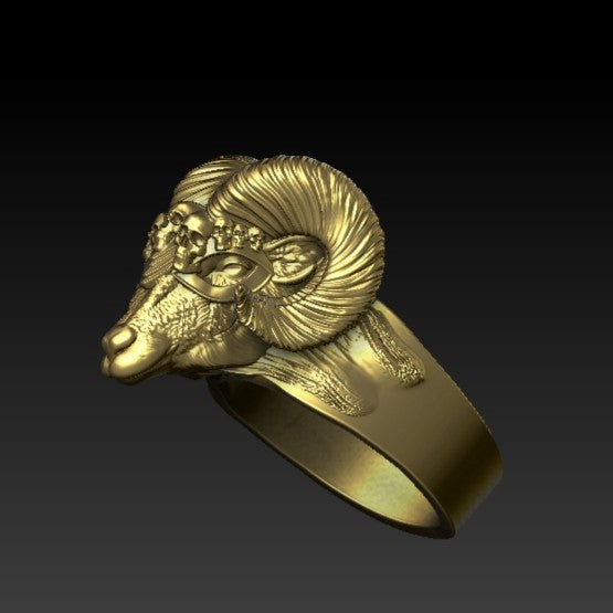 Viking ram ring 7 US Gold plating