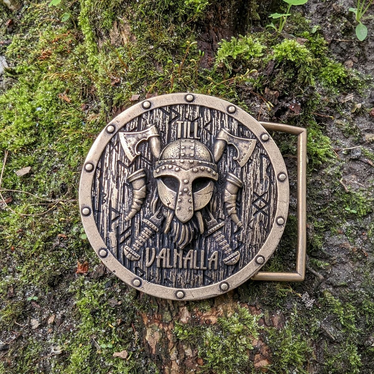 Viking Warrior belt buckle from bronze   