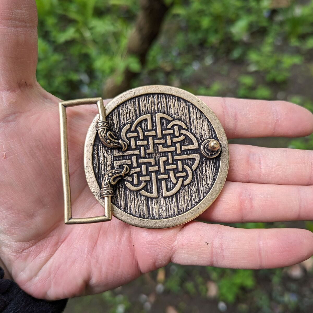 Wolf Skull Viking belt buckle from bronze   