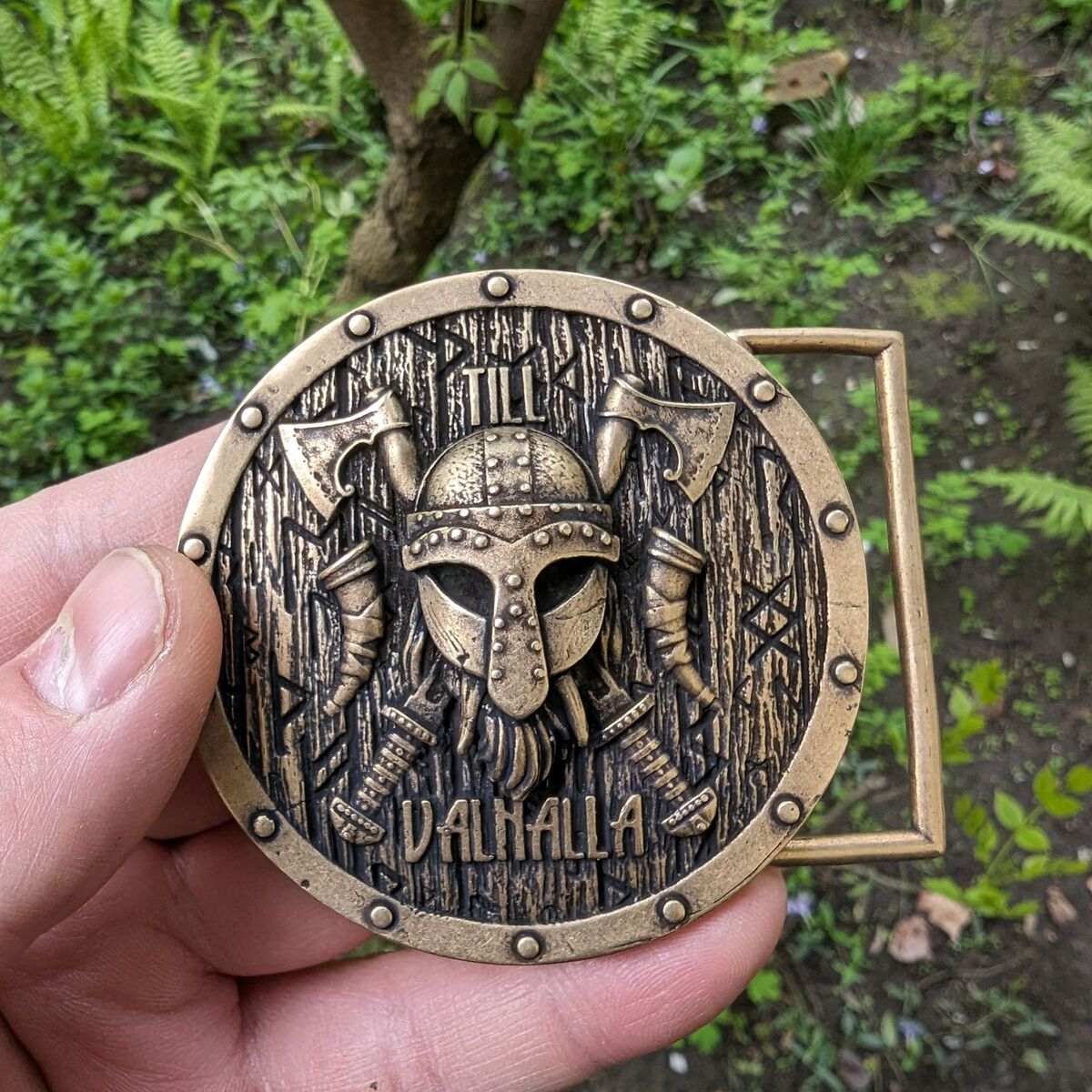 Viking Warrior belt buckle from bronze   