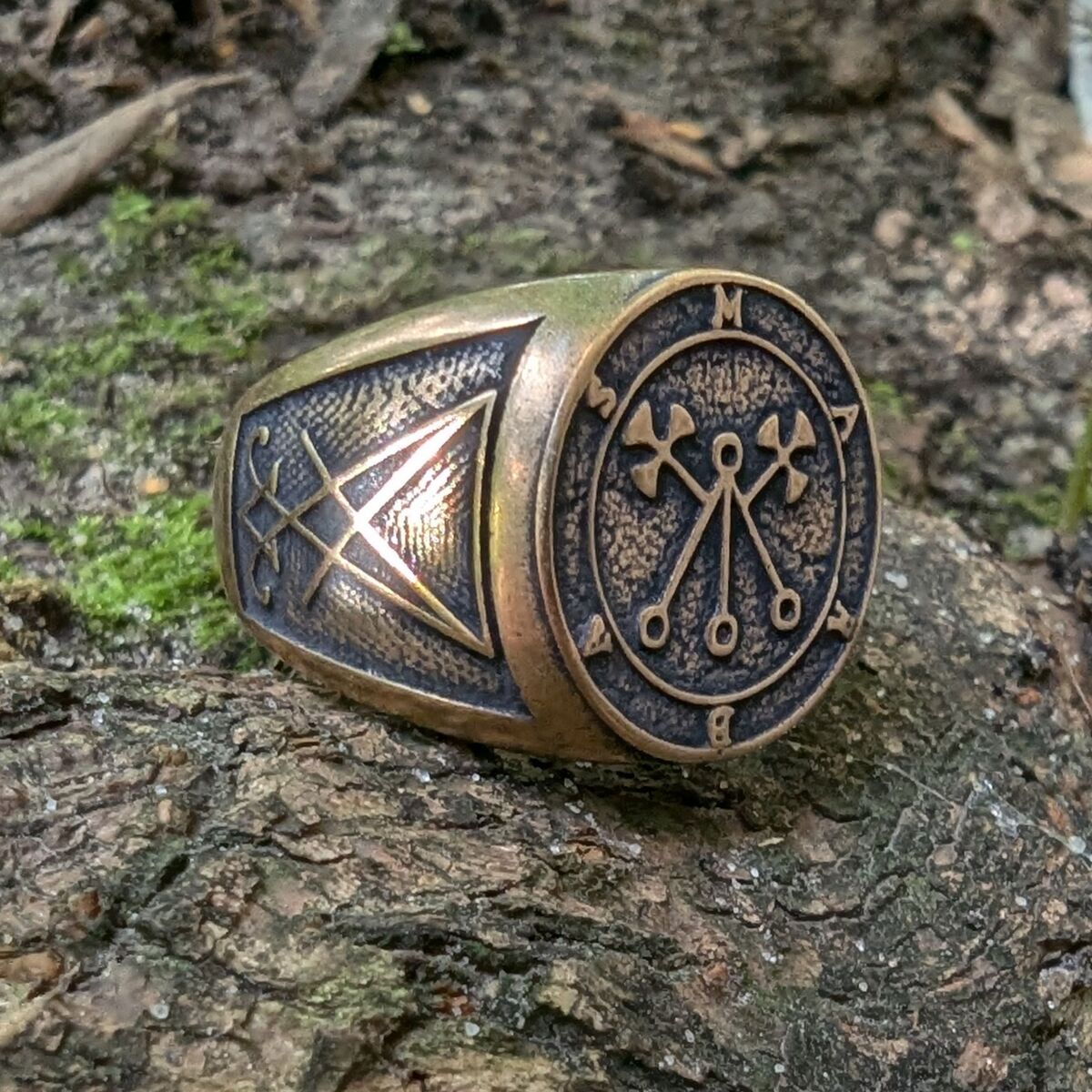 Marbas sigil demon bronze ring   