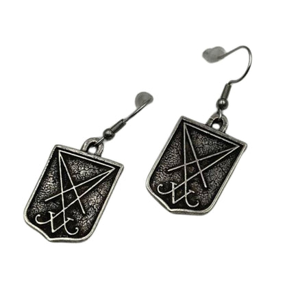 Lucifer sigil earrings