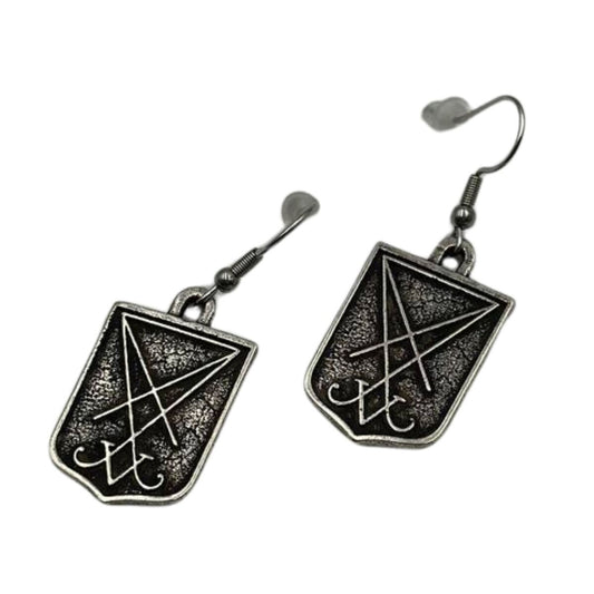 Lucifer sigil earrings