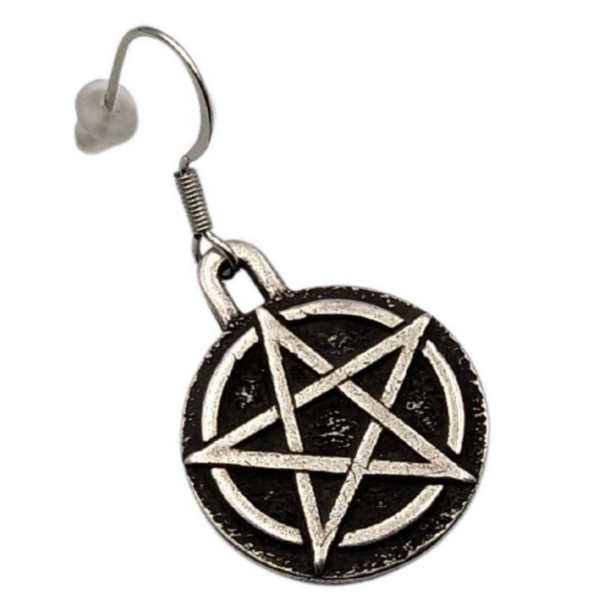 Wiccan Pentacle bronze earrings