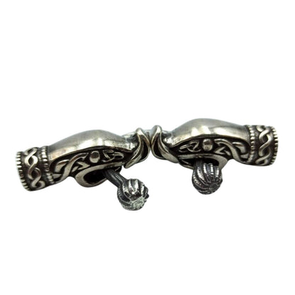 Viking Dragon necklace clasp from silver