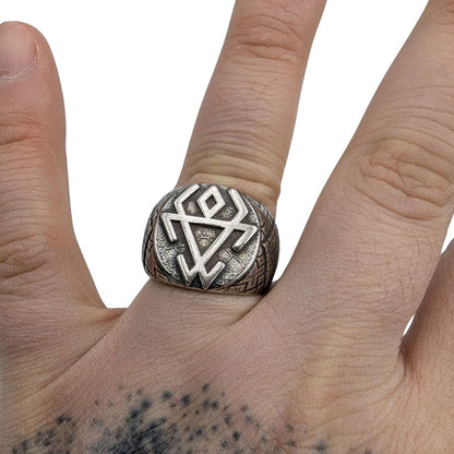 Chernobog Ring – Slavic God of Darkness and Fate – Ancient Mythology Talisman.