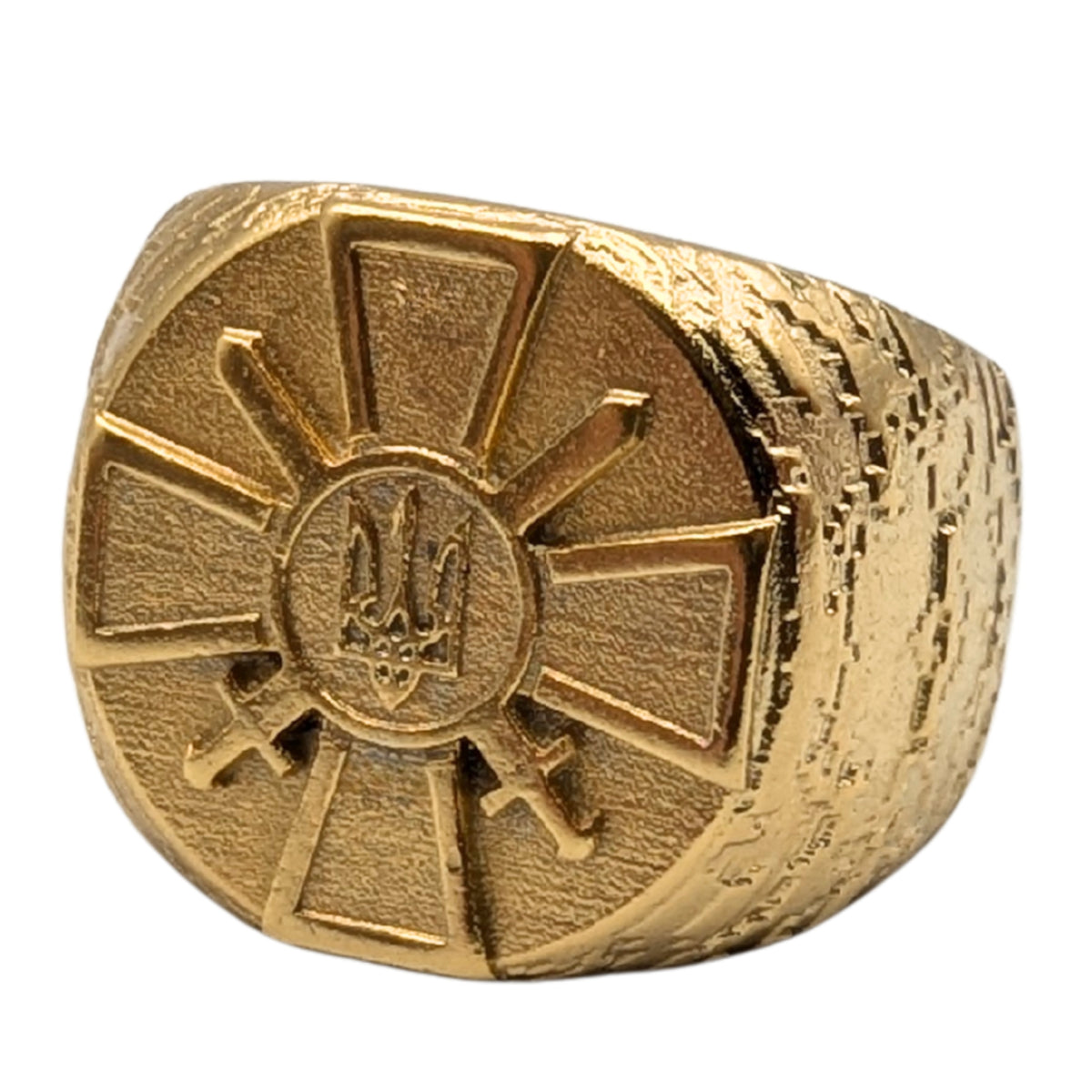 Ukrainian Ground Forces ring 6 US Gold plating