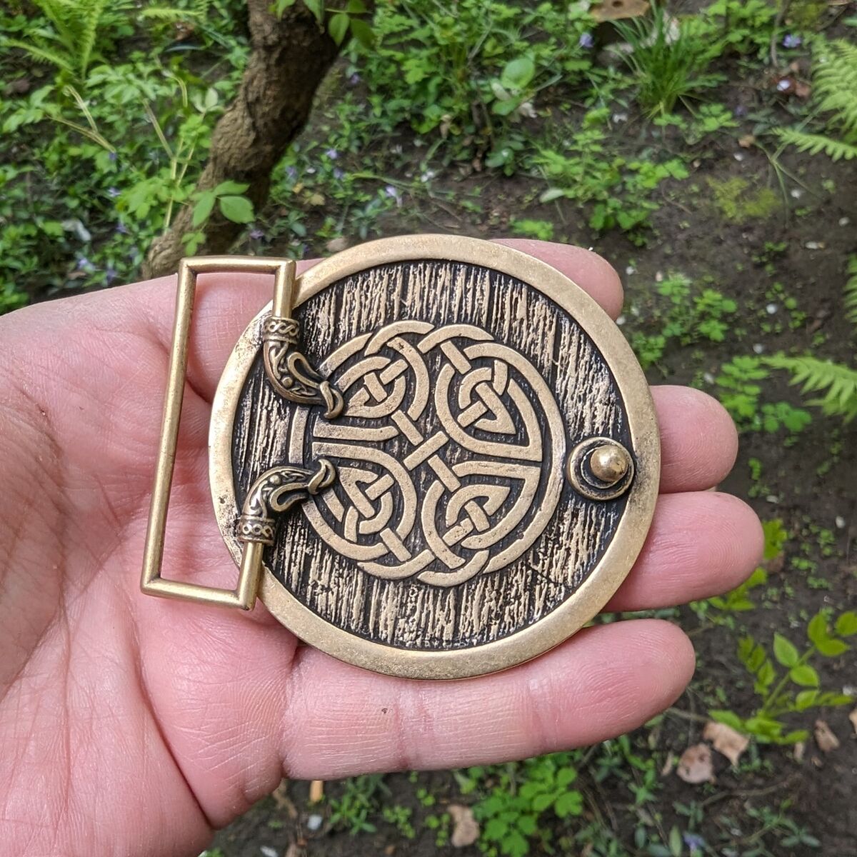 Viking Warrior belt buckle from bronze   