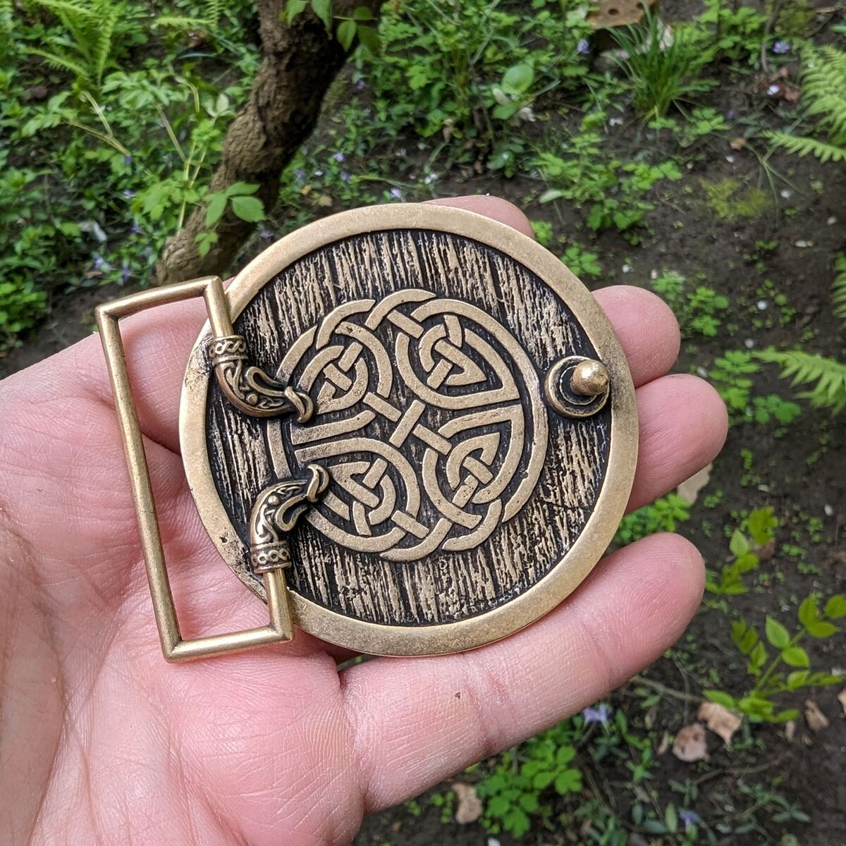 Viking Warrior belt buckle from bronze   